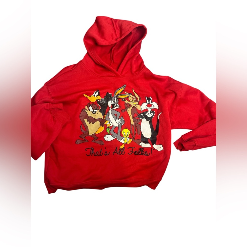 Looney Tunes Red Hoodie Womens Size 1X